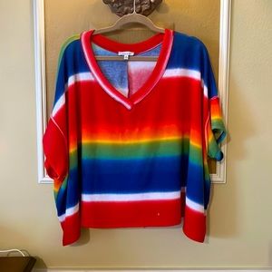 White Birch Multicolor Striped Blouse